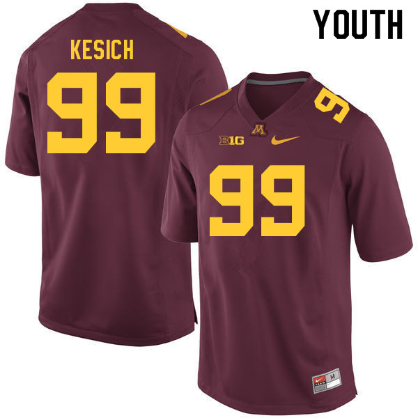 Youth #99 Dragan Kesich Minnesota Golden Gophers College Football Jerseys Sale-Maroon